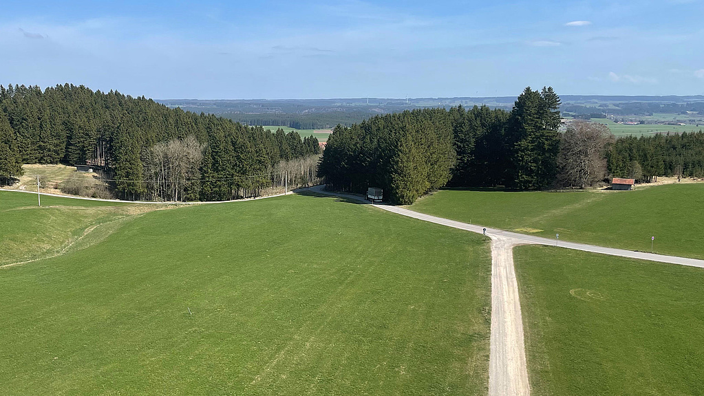 Aussicht von Hebebühne