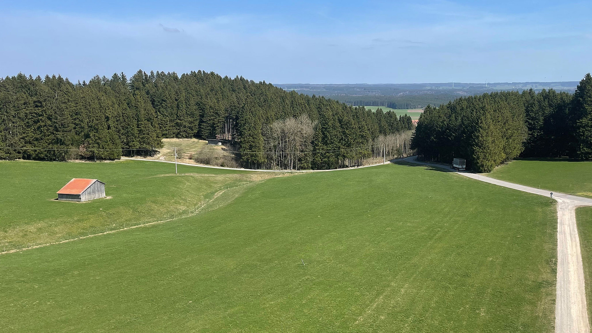 Aussicht von Hebebühne