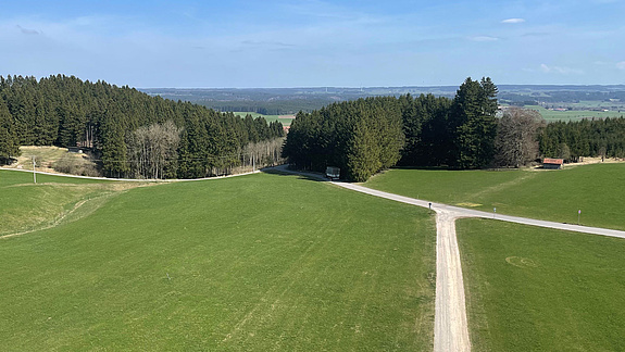 Aussicht von Hebebühne
