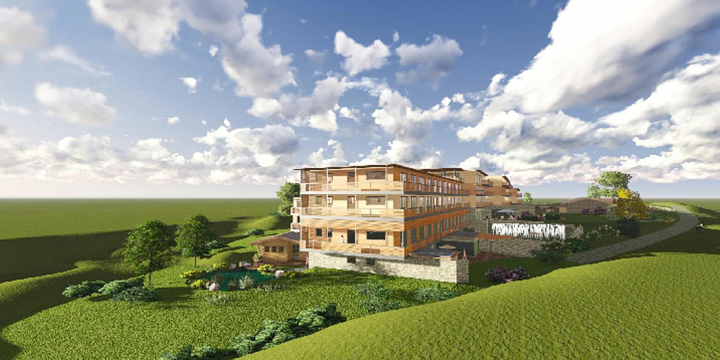 Visualisierung des Hotels südlich der Schongauer Straße