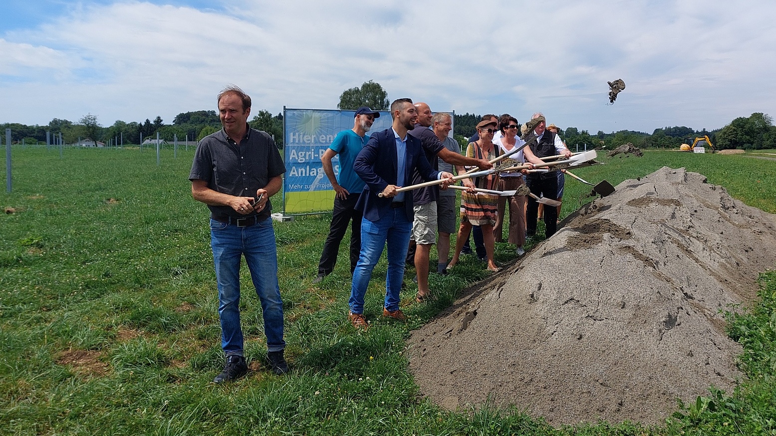 Spatenstich Agri-Photovoltaikanlage Schlier
