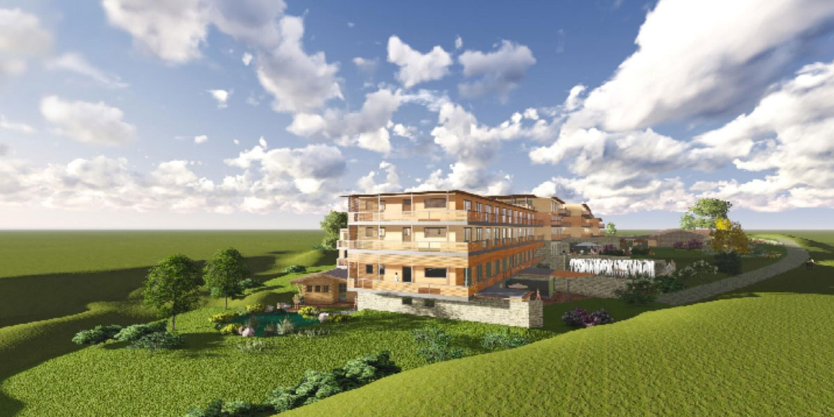 Visualisierung des Hotels südlich der Schongauer Straße